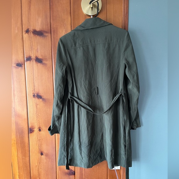Banana Republic Factory Green Trenchcoat- Size Small - Picture 3 of 8